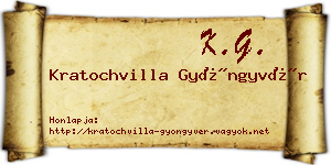 Kratochvilla Gyöngyvér névjegykártya